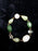 60s 3 in 1 Faux Jade Glass Jewelry Piece - Sweater Dress Clip/Crescent Clip Earrings/Bracelet
