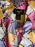 80s 100% Silk Satin Abstract Pop Art Check Geometric Print Ladies Men's Unisex Button-Down Festival Party Shirt Blouse Tunic Top sz Large
