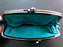 NWOT East Green Turquoise Genuine Soft Leather Two Compartment Clutch Handbag Purse