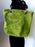 NWOT Hobbs London Lime Green Chartreuse Genuine Suede Leather Hobo Tote Handbag