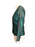 BNWT Emerald Green Glitter Distressed Lambskin Leather Blazer Jacket