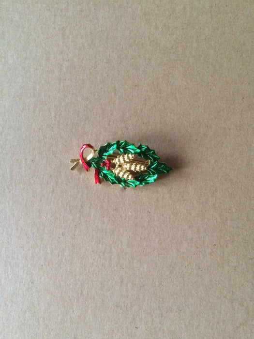 Vintage GERRY'S Signed Gold Tone Holly Victorian Pinecone Christmas Scatter Brooch Pin Festive Holiday New Year Party Gift for Her