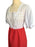 70s Cotton Red White Polka Dot Prairie Folk Style Broderie Anglais Lace Trim Puff Sleeve Ruffle Boho Festival Garden Party Artsy Maxi Dress