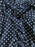 80s Japanese Vintage Navy Blue White Polka Dot Ruffle Frill Detailed V-Neck Sheath 3/4 Sleeve Day Tea Dress Retro, Occasion Cocktail Dress