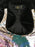 CHRISTIAN AUDIGIER Sequinned "Butterfly Skull Rose" Racer Back Stretchy Velour Disco Party Slip Dress, Skull Halloween Gothic Sparky Dress