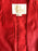 Vivid Red Genuine Nappa Leather Open Front Smart Designer Jacket