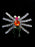 Old Czechoslovakia Jablonec Crystal Glass Smoky Rhinestones Handmade Halloween Mardi Gras Carnival Spider HUSAR.D Designer Signed Brooch Pin