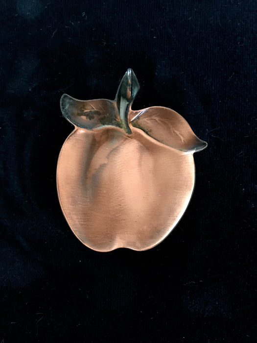 70s Huge Modernist Artisan Chunky Copper Apple Pendant