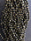 Black & Gold Indian Tibetan Glass Bead Multi Strand Ethnic Torsade Necklace