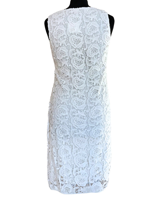 60s MOD Style Cotton Lace Little White Summer Dress