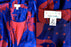 80s does 20s Silk Cobalt Blue & Red Flapper Blouson Hibiscus Tropical Print Faux Wrap Dress