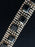 Art Deco Style Black & Crystal Glass Bracelet, Old Czech Wedding Link Bracelet, Bridal Evening Party Panel Gift Black Cabochon Bracelet
