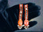 20s Style Old Czech Glass Orange Coral & Clear Earrings, Jazz Age Dazzling Crystal Rhinestone Carnival Xmas Gift Drop Gatsby Puzett Earrings
