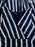 Nautical Navy Blue & Cream Striped Maxi Dress, Cruise Festival Stretchy Jersey Dress, Empire Waist Plunge Neck Summer Beach To Bar Dress L