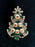 Old Czech Crystal Glass Xmas Tree Brooch, Aurora Borealis Rhinestones Handmade Christmas Gift Lapel Shawl Scarf Brooch Pin, Stocking Stuffer