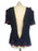 80s Stenay Art Deco 100% Silk Glam Pure Silk Semi-Sheer Black Pink Blue Gold Silk Scalloped Flower Leaves Beaded Blouse Tunic Top, Xmas Top